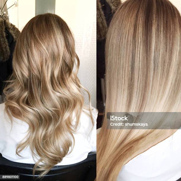 Haarfarbe Stockfoto und mehr Bilder von Ombré Hair - Ombré Hair, Pflegespülung, Blondes Haar