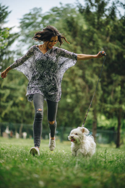 istock Young girl and her dog 889812116