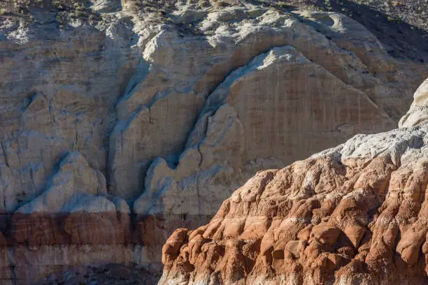 Photo of Eroding White & Chocoalte Cliffs