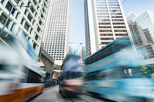 Hongkong busy traffic junctions