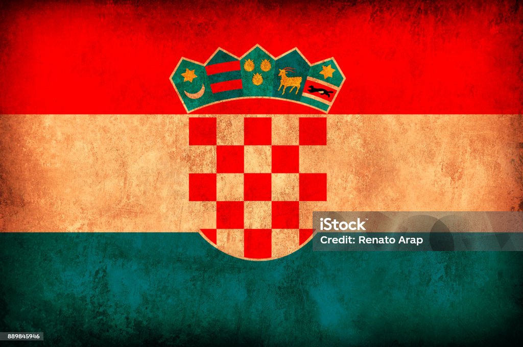 Croatia Grunge Flag Abstract Stock Photo