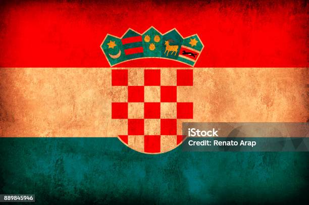 Croatia Grunge Flag Stock Photo - Download Image Now - Abstract, Afghanistan, Aging Process