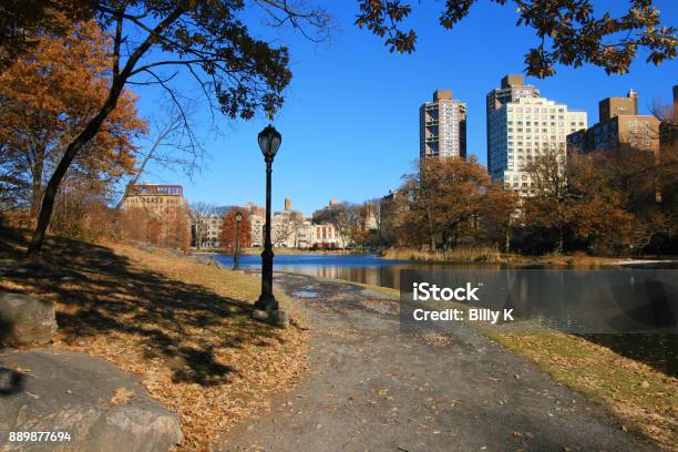 Scenic Lookout From Fort Clinton To The Harlem Meer Lake Central Park Stock Photo - Download Image Now