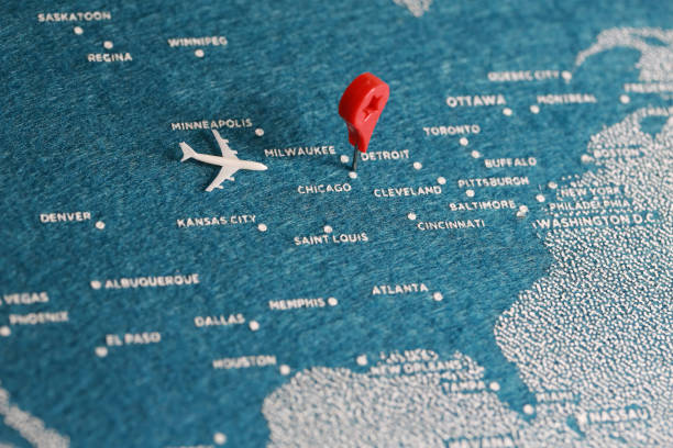 istock travel felt painted map in north america 889890182