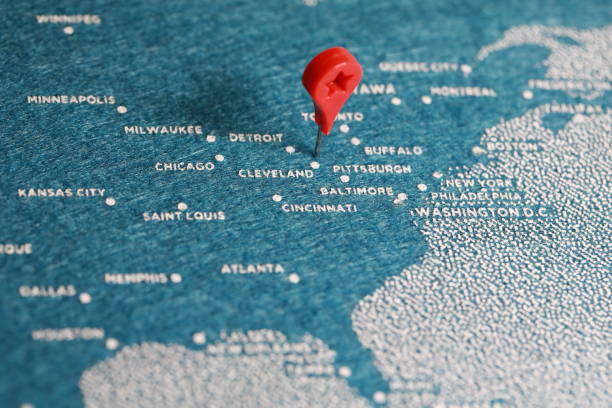 istock travel felt painted map in north america 889892654