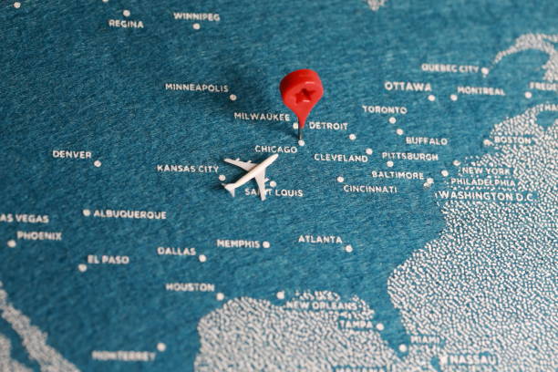 istock travel felt painted map in north america 889892674