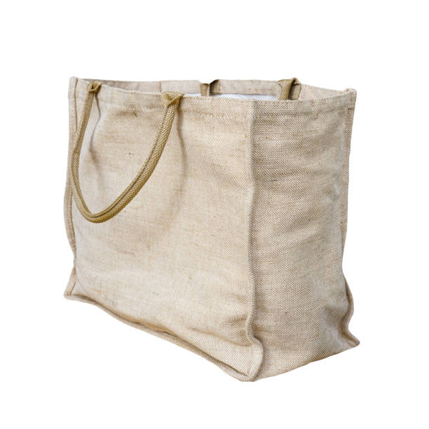 istock Jute tote bag isolated on white background with clipping path 889897462