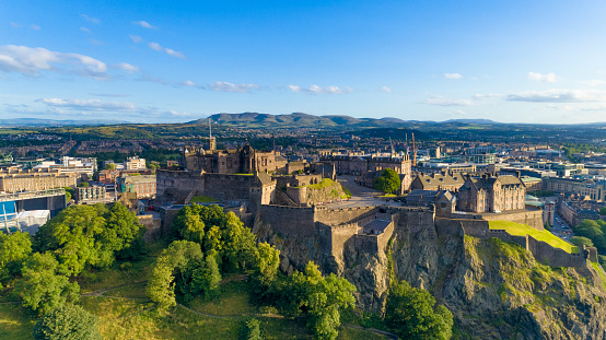 Aerial view of Edinburgh Castle