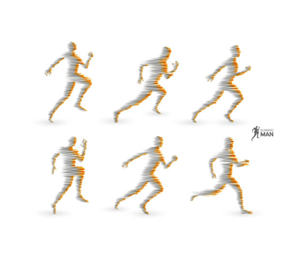 istock Running man. Design for sport and business. Sport concept. Vector illustration. 889981074