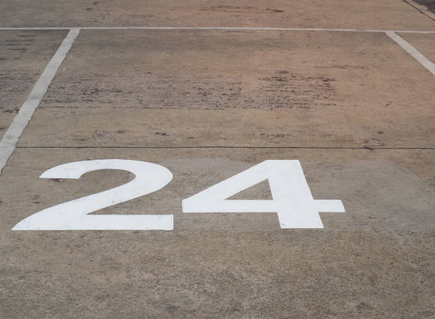 istock No. 24 on the cement floor 889981456
