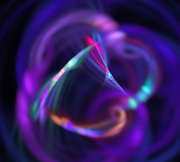 istock image of one Digital Fractal on Black Color 889994378