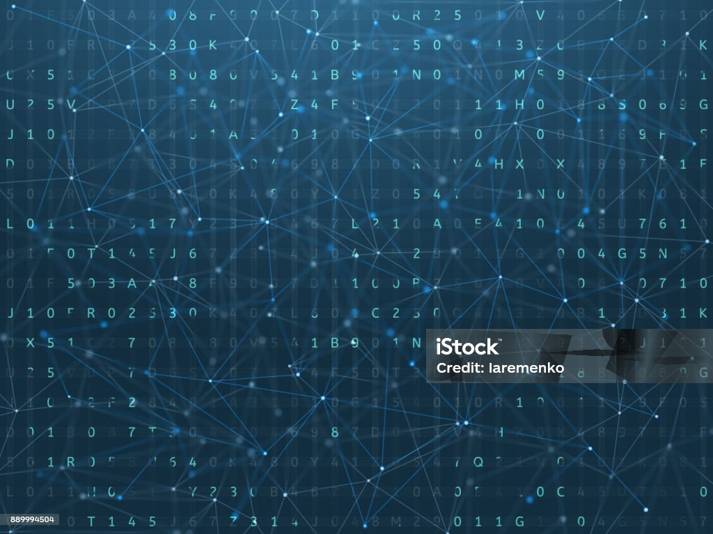 Fundo digital, conceito de blockchain. - Foto de stock de Dados royalty-free