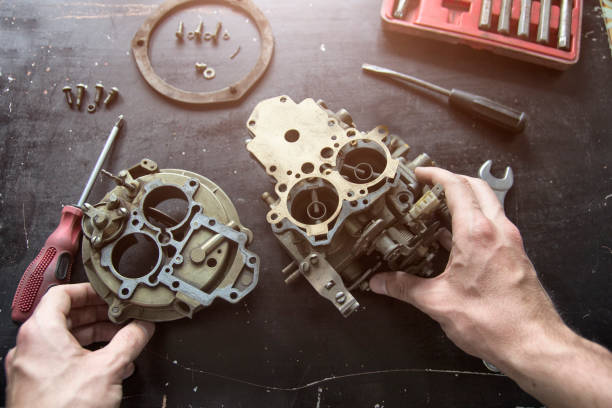 istock Repair process of machine parts with special tools 889994678