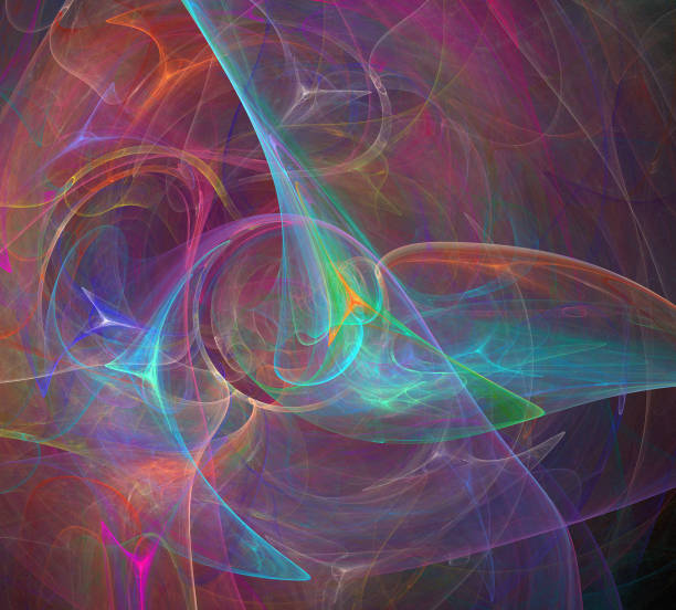 istock image of one Digital Fractal on Black Color 890001248