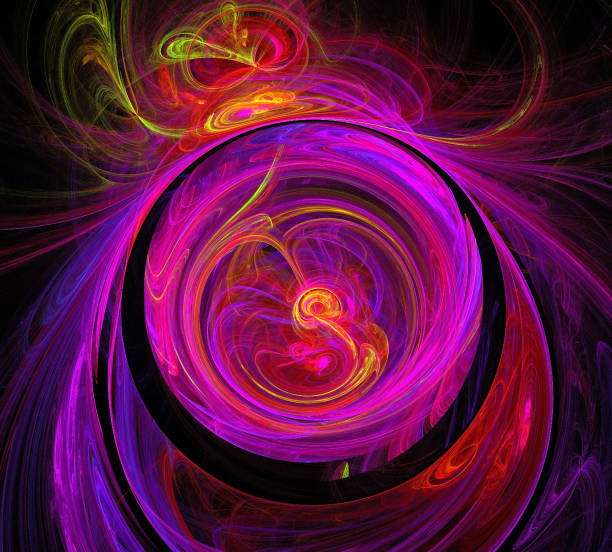 istock image of one Digital Fractal on Black Color 890001538