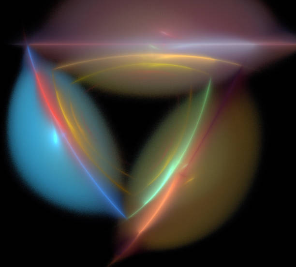 istock image of one Digital Fractal on Black Color 890004132