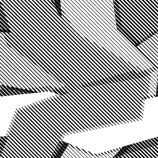 ilustrações de stock, clip art, desenhos animados e ícones de halftone bitmap lines retro background black white pattern wallpaper stripes - two tone