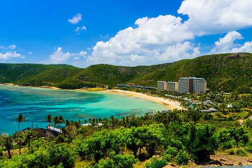 Elevated view of Magens Bay Beach, St. Thomas, United States Virgin Islands