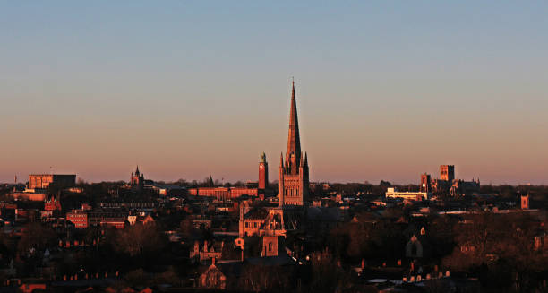 노 리치 시티 센터, 영국 - norwich cathedral east anglia norfolk 뉴스 사진 이미지
