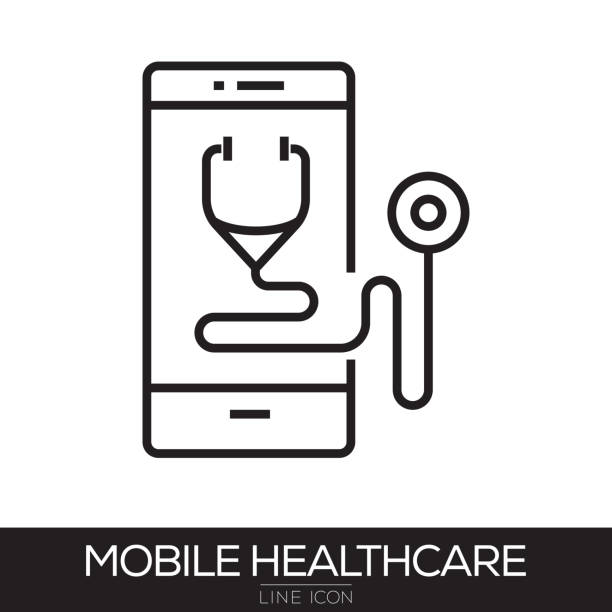 значок мобильной линии здравоохранения - religious icon telephone symbol mobile phone stock illustrations