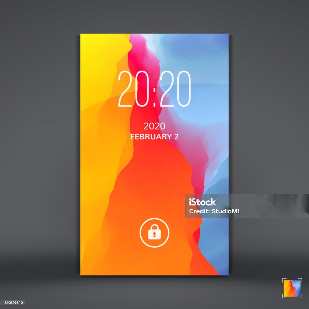 Vector Lock Screen Modern Lock Screen For Mobile Apps Vector Illustration Stock ...