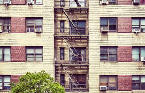 istock New York building with fire escape ladders, USA. 890138660