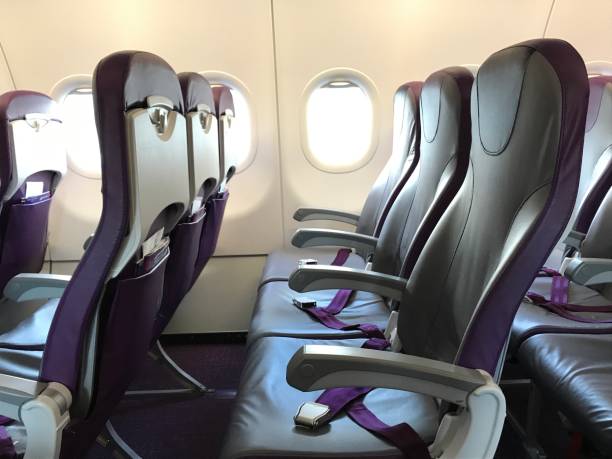 istock Empty airplane seats in an budget airline 890141034