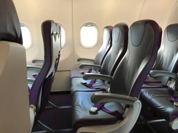 istock Empty airplane seats in an budget airline 890141090