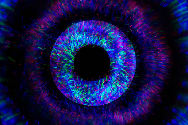 istock Abstract line from LED light with mirror on the black background. 890141768