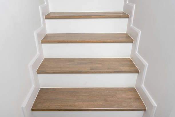 istock wooden staircase interior decoration 890150448