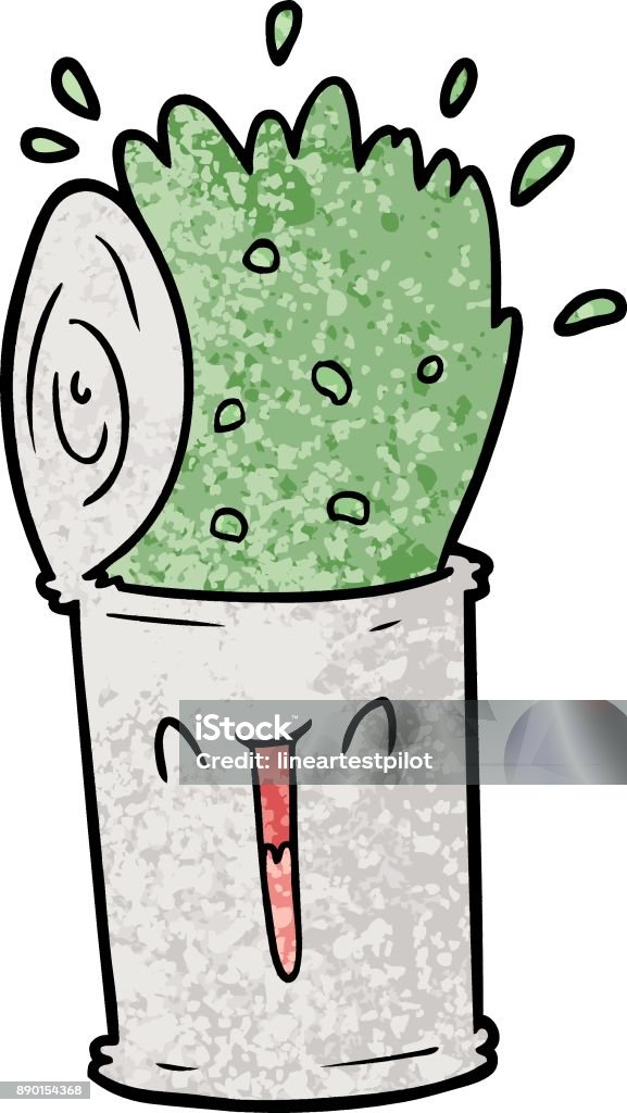 Exploding Can Cartoon Cartoon Happy Exploding Soup Can Stock Illustration - Download Image ...