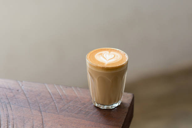 istock A Cup of Piccolo latte coffee with latte art. 890157422