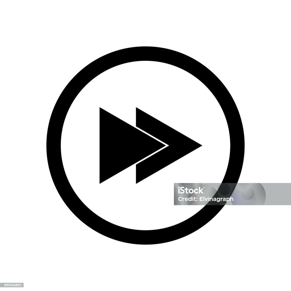 Fast Forwad Button Fast Forward Button Vector Stock Illustration - Download Image Now ...