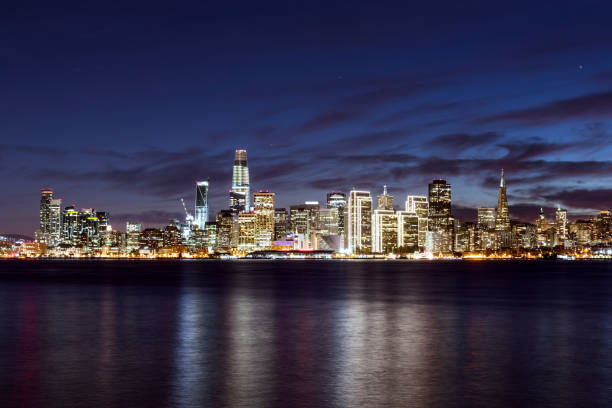 San Francisco city skyline at night