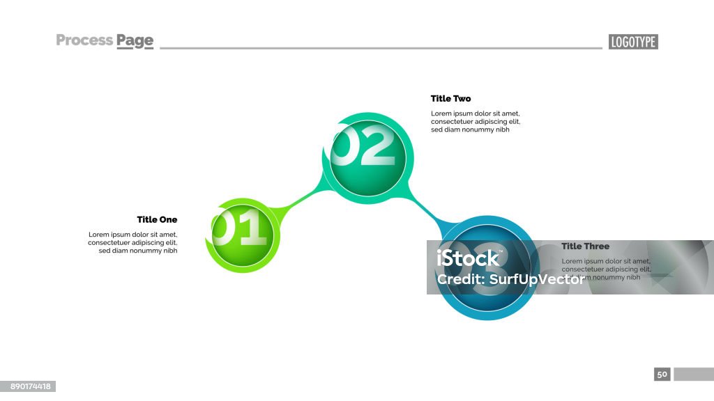 Three Step Strategy Visual Cascade Three Steps Strategy Slide Template Stock Illustration - Download Image ...