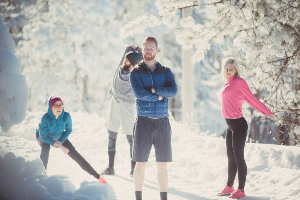 istock Winter work out on snowy mountain 890179994