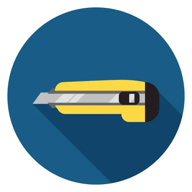 Vector illustration of Paper knife icon.