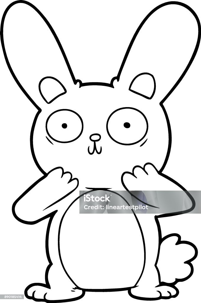 Stunned Rabbit Cartoon Shocked Rabbit Stock Illustration - Download Image Now - Animal ...