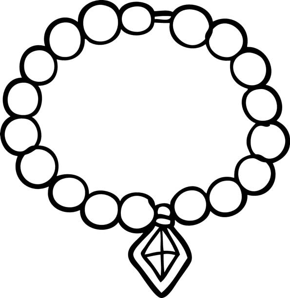 ilustrações de stock, clip art, desenhos animados e ícones de cartoon pearl necklace - gold chain chain circle connection