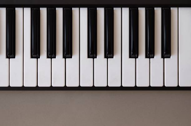istock Top view of Synthesizer keyboard 890189804