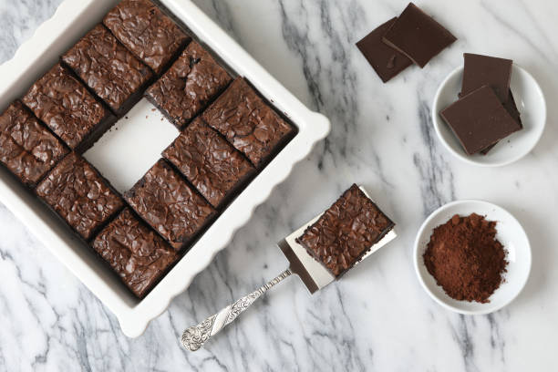 istock Brownies In White Baking Dish And Some Ingredients 890190012