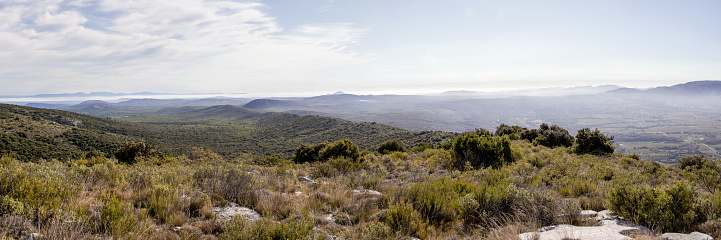 The Sainte-Victoire mountain is a limestone massif in the South of France, in the Provence-Alpes-Côte d'Azur region.