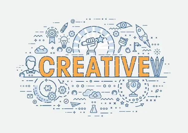 Vector illustration of Thin Concept - Creative