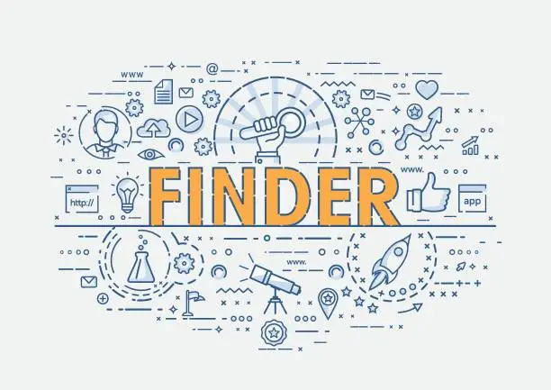 Vector illustration of THIN-FINDER