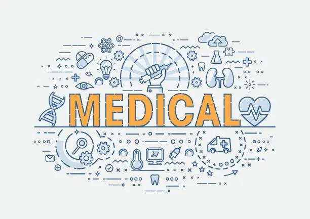 Vector illustration of Thin Concept - Medical