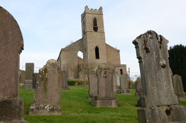istock Graveyard and Ruined Church 890226326