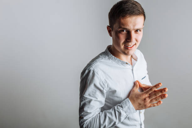 istock The guy in the Studio. The guy in the white shirt. Handsome guy. 890227558
