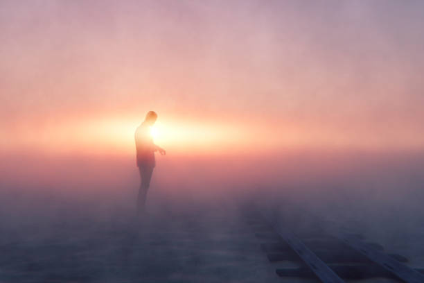 istock Businessman waiting in the desert 890239558