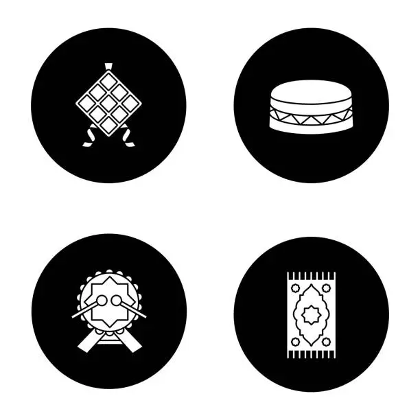 Vector illustration of Islamic culture icons