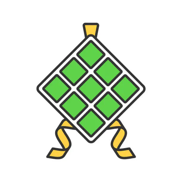 Vector illustration of Ketupat icon
